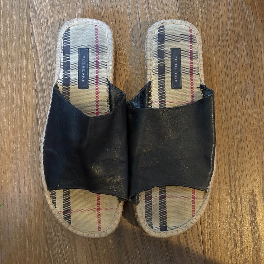 Vintage Burberry Espadrille Sandals